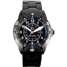 H3 Tactical Men's Commander Black IP Bracelet Dive Watch H3.302221.09