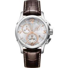 Hamilton Men's 'Jazzmaster' Chronograph Silver Dial Watch ...