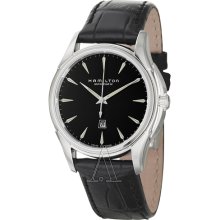 Hamilton Women's 'Jazzmaster' Black Dial Steel Swiss Automatic Watch (Black)