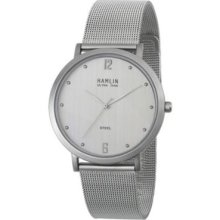 Hamlin Men's Silver Vertical Brushed Dial & Stainless Steel Bracelet Watch