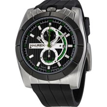 Haurex Italy Chronograph Black Rubber Mens Watch 3D362UNV