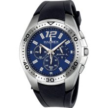 Haurex Italy Speed Chronograph Blue Dial Mens Watch 3A384UBB