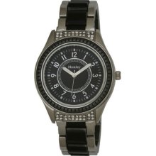 Henley Ladies Quartz Watch With Black Dial Analogue Display And Silver Stainless Steel Plated Bracelet H07146.3