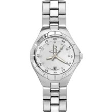 Houston Rockets Ladies Stainless Pro II Pearl Dial Watch