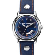 Hush Puppies Blue Canvas Strap Mens Watch 3521M9503