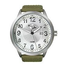 HydrOlix 3-Hand Green Web Fabric/Silver Dial Unisex watch #XA00206