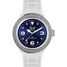 ICE Watch Color Dial Crystal Bezel Watch White/ Blue