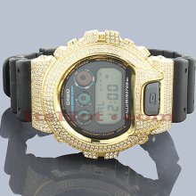 ICED OUT G-SHOCK Watch White CZ Crystals Casio DW6900