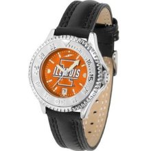 Illinois Fighting illini Ladies Leather Wristwatch