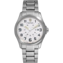 Infantry Vintage Stainless Steel Case And Bracelet White Tone Dial Dat