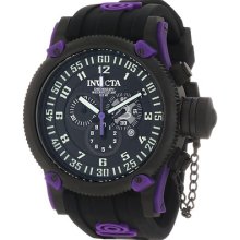 Invicta 10184 Men's Russian Diver Silicon Band Black Dial Watch