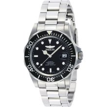 Invicta 8926A Mens Black Dial SS Band Automatic Watch