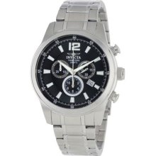 Invicta Ii Menâ€™s Swiss Chronograph Black Dial Stainless Steel Bracelet Watch