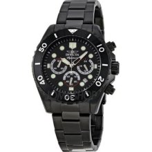 Invicta Menâ€™s Signature Black Pvd Ss Quartz Chronograph Date Watch 7369