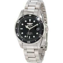 Invicta Men's 8932 Pro Diver Collection Silver-Tone Black Mid Size Dia