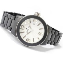 Invicta Men's Ceramic Collection Quartz Matte Bracelet Watch BLACK / SILVERTONE