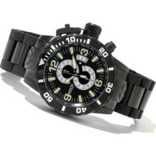 Invicta Men's Corduba Diver Quartz Chronograph Stainless Steel Bracelet Watch BLACK