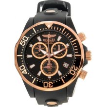 Invicta Men's Grand Diver Pro Diver Stainless Steel Case Black Tone Dial Rubber Strap 12399