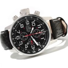 Invicta Men's I Force Quartz Chronograph Leather Strap Watch w/ 3-Slot Dive Case