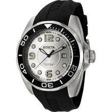 Invicta Men's Pro Diver Silver Dial Black Polyurethane ...