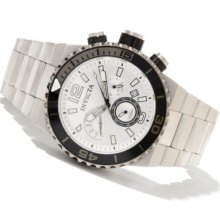 Invicta Men's Pro Diver Ocean Master Quartz Chronograph Stainless Steel Bracelet Watch