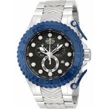 Invicta Men's Pro Diver Chronograph Stainless Steel Case and Bracelet Black Tone Dial Day and Date Displays 12942