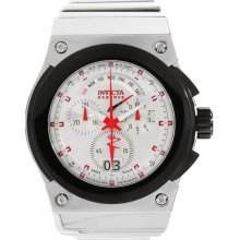 Invicta Men's Reserve Akula Chronograph Stainless Steel Case and Bracelet White Dial 11931