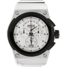 Invicta Men's Reserve Akula Chronograph Stainless Steel Case and Bracelet White Dial 11933