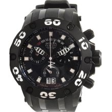 Invicta Men's Reserve Chronograph Stainless Steel Case Rubber Bracelet Black Tone Dial 12347