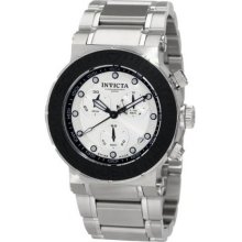 Invicta Men's Reserve Chronograph Stainless Steel Case and Bracelet Silver Dial 1463