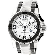 Invicta Men's Reserve Excursion Chronograph Stainless Steel Case and Bracelet Silver Dial 10536