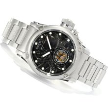 Invicta Men's Russian Diver Octopus Limited Edition Mechanical Tourbillon Bracelet Watch BLACK