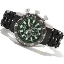 Invicta Men's Sea Spider Quartz Chronograph Stainless Steel & Polyurethane Bracelet Watch GREEN