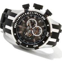 Invicta Reserve Men's Bolt II Swiss Made Quartz Chronograph Strap Watch w/ 3-Slot Dive Case BLACK