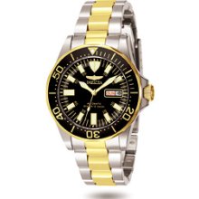 Invicta Two Tone Sapphire Automatic Black Dial Skeleton Dive