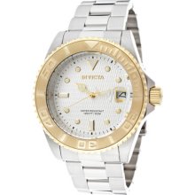 Invicta Watch 12836 Men's Pro Diver Automatic Metallic White Textured Dial