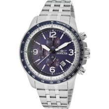 Invicta Watches Men's Specialty Chronograph Blue Dial Stainless Steel