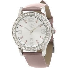 Isaac Mizrahi Live! Watch with Pearlized Leather Strap - Sherbet - One Size