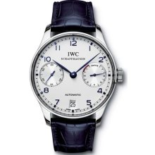 IWC Portuguese Automatic Steel Blue Mens Watch IW500107