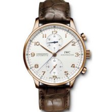 IWC Portuguese Chronograph Red Gold Watch 3714-80