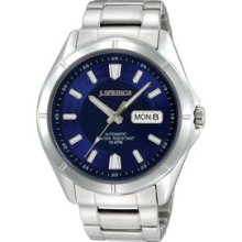 J Springs Mens Automatic Stainless Watch - Silver Bracelet - Blue
