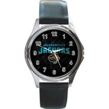 Jacksonville JaguarUnisex Silver-Tone Round Metal Watch 06
