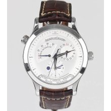 Jaeger LeCoultre Stainless Steel Master Control Geographic 38mm Automatic Watch 142.8.92