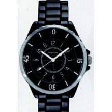 James Men`s Brushed & Polished Metal Bracelet Watch W/Black Dial