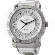 JBW Men's '562' Pave Dial Diamond Watch (Stainless steel with with rubber band)