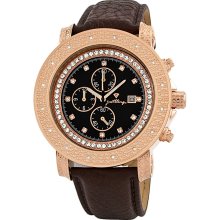 JBW Men's 'Melbourne' Chronograph Diamond Watch (18K Rose Gold-Plated Stainless Steel)