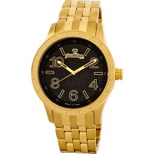 JBW Men's Pantheon Diamond Watch (Gold with black dial)