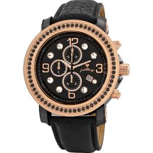 JBW Men's 'Tazo' 18k Rose-gold Chronograph Diamond Watch (18K Rose Gold-Plated Stainless Steel)