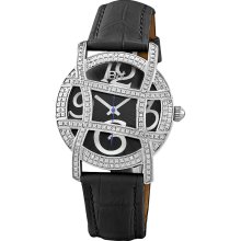 JBW Women's Stainless Steel 'Olympia' Diamond Watch (Black)