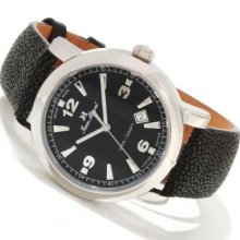 Jean Marcel Men's Clarus Limited Edition Swiss Made Automatic Stainless Steel Stingray Strap Watch